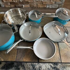 Gotham Steel Cookware 12pc set with Lids gently used